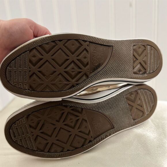 Converse Chuck Taylor All Star High Top Sneakers Khaki Canvas Men’s 7 Women’s 9 - Picture 5 of 6